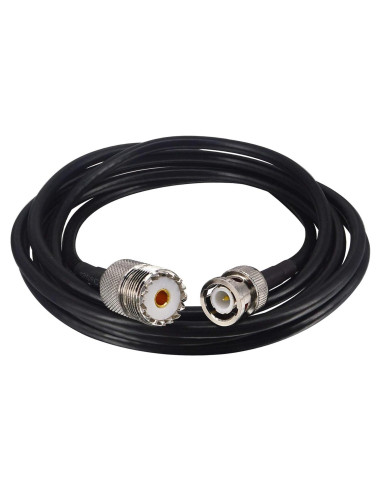 Cable coaxial BNC macho a UHF hembra 2 metros RG58