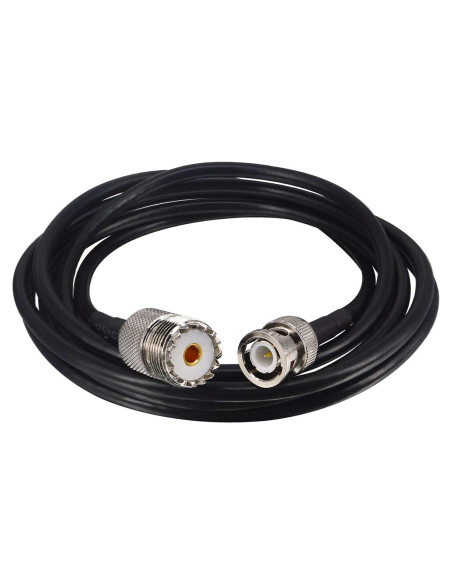 Cable coaxial BNC macho a UHF hembra 2 metros RG58