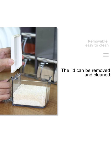 Contenedor de Especias Transparente Marwensed 3 Piezas