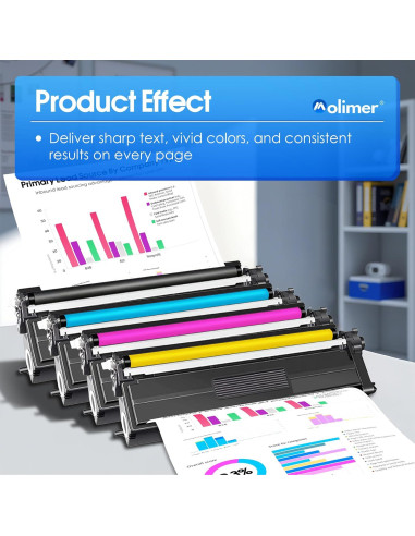 Cartuchos de Tóner Estward TN431 Paquete de 4 (Negro/Cian/Magenta/Amarillo)