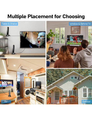 Antena Digital Yirkais BJ001 para TV Inteligente 4K 1080p