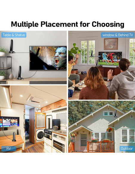 Antena Digital Yirkais BJ001 para TV Inteligente 4K 1080p