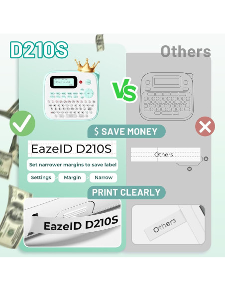 Etiquetadora EazeID D210S Verde Portátil 12mm Impermeable