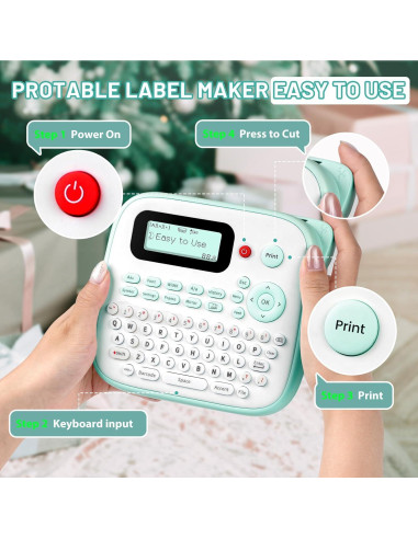 Etiquetadora EazeID D210S Verde Portátil 12mm Impermeable