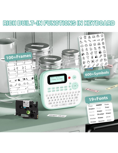 Etiquetadora EazeID D210S Verde Portátil 12mm Impermeable