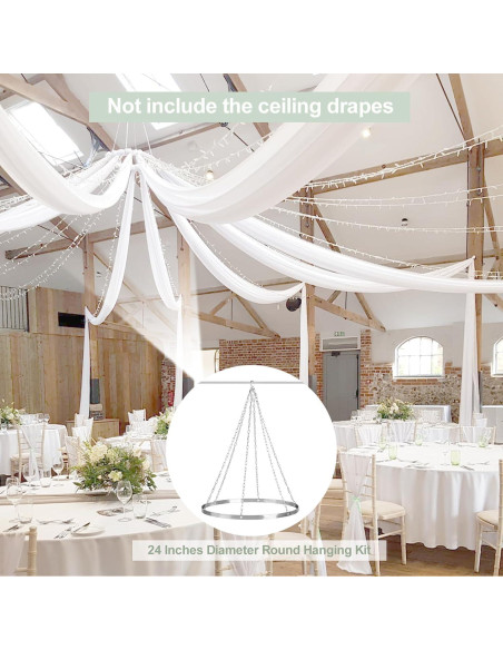 Kit de Hardware Metálico para Cortinas de Techo 60cm Fanqisi