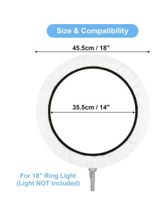 Difusor de Luz Blanca Cosmos para Anillos de 40 a 46 cm 2