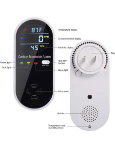 Detector de Monóxido de Carbono 3 en 1 CHENGHEM KH106 2