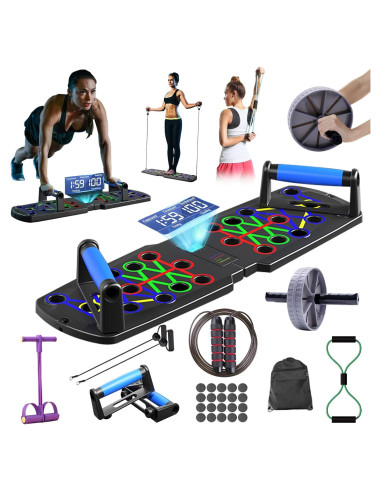 Tabla de Flexiones Plegable AMJBCX 30 en 1 con Bandas
