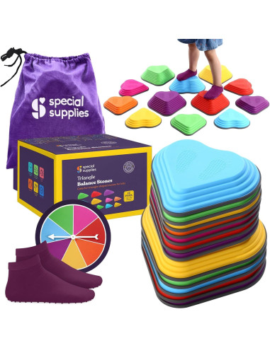 Piedras de Equilibrio Suministros Especiales Multicolor 12 Piezas