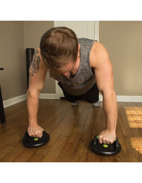 Pods de Flexión Portátiles GoFit GF-RPP - Plástico Negro Grande