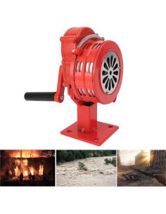 Sirena de Manivela Genérica 110dB Alarma Compacta de Emergencia 2