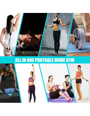 Tabla de Flexiones Plegable AMJBCX 30 en 1 con Bandas