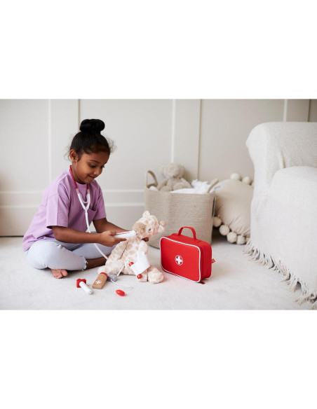 Hape Kit de Doctor de Madera con Estuche de Transporte 7 Piezas