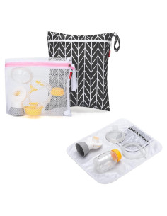 Bolsa de Piezas Extractor de Leche Damero con Alfombrilla Negra
