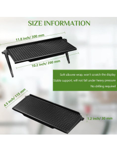 Estante Superior Ajustable Hoteam 6 Piezas Negro 300x115mm 2