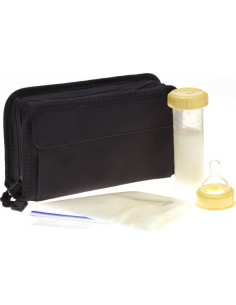 Enfriador de Leche Materna FlexiFreeze Negro Portátil 16 Cubos 2