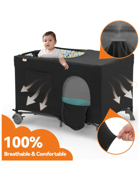 Cubierta Opaca Pamo Babe para Pack and Play - Tela Transpirable