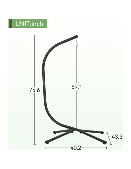 Soporte para Silla Hamaca FDW - Acero Resistente 181 kg