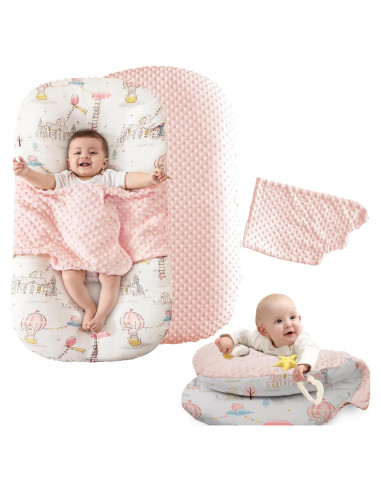 Cojín para Bebé Brunees 2-en-1 Algodón Rosa 95.2x54.9cm