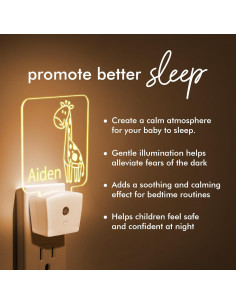 Luz Nocturna Personalizada Booey & Bros Jirafa LED 12.7cm 2