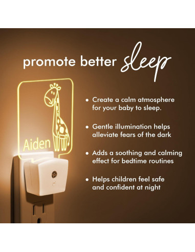 Luz Nocturna Personalizada Booey & Bros Jirafa LED 12.7cm