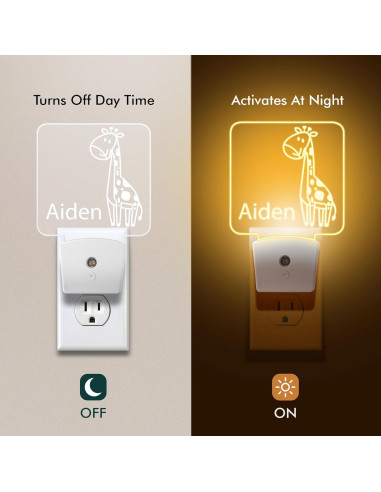 Luz Nocturna Personalizada Booey & Bros Jirafa LED 12.7cm