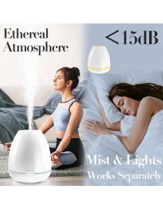 Difusor de Aceite Esencial Fashome 300ml con Luz LED 7 Colores 2