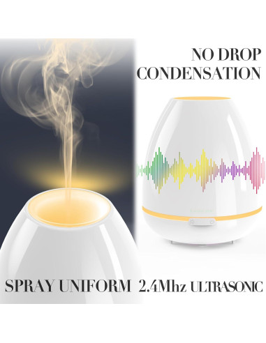 Difusor de Aceite Esencial Fashome 300ml con Luz LED 7 Colores