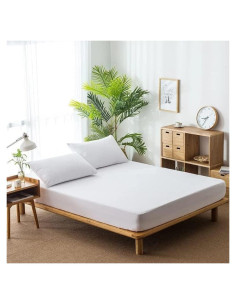 Protector de colchón cuna Comfort Beddings 100% algodón orgánico 71x132cm