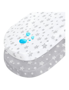 Sábanas Impermeables para Cuna Moonsea 76x38 cm 2 Piezas