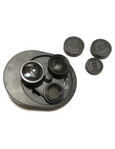 Kit de Lentes 3 en 1 para Teléfono Móvil Progress.co - Ojo de Pez 198 + Gran Angular 0.63X + Macro 15X