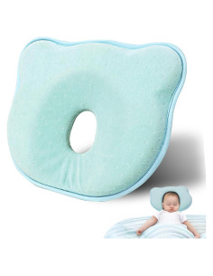 Almohada Viscoelástica para Bebés FRTUI Oso Verde 25.9x19.5cm