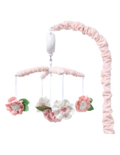 Móvil Musical Rosa The Peanutshell para Cuna con 12 Nanas