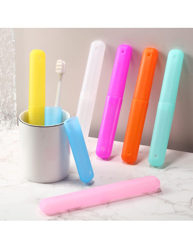 60 Soportes de Cepillo de Dientes Plástico Cunhill Colorido