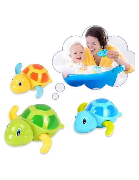 Set de 3 Juguetes de Baño Tortugas Nadadoras Chen Yang
