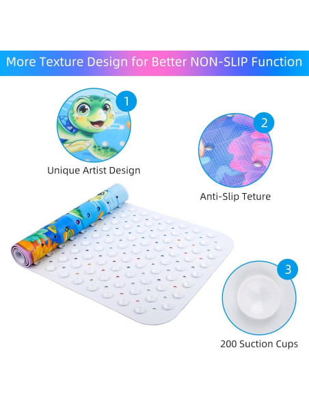 Alfombrilla de Baño Antideslizante REETUAL Tortuga 68.6x68.6 cm