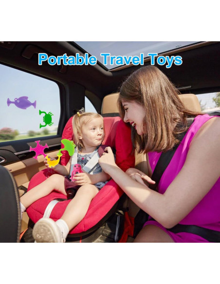 Juguetes de baño de succión UMBWORLD034, 9 PCS animales marinos