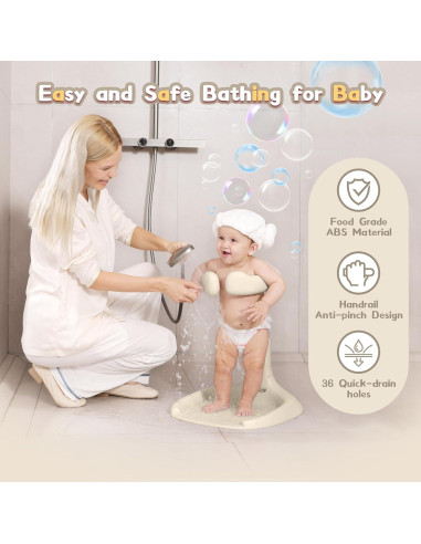 Soporte para Ducha de Bebé Plegable con Base Antideslizante