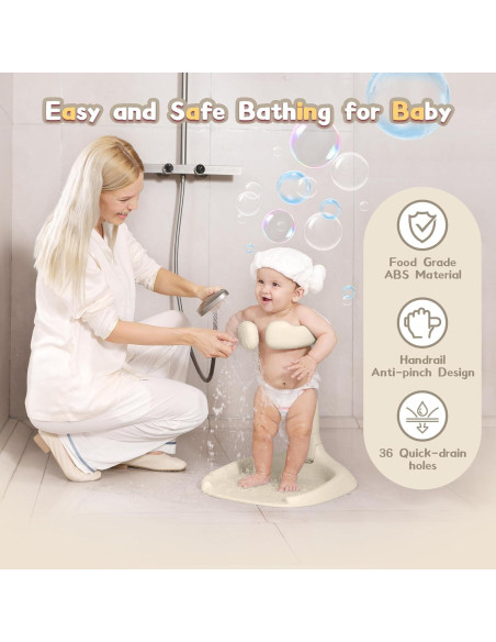 Soporte para Ducha de Bebé Plegable con Base Antideslizante