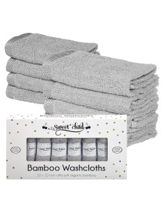 Toallitas para Bebé Sweet Child - Paquete de 8 Rayón Suave 25.4x25.4 cm