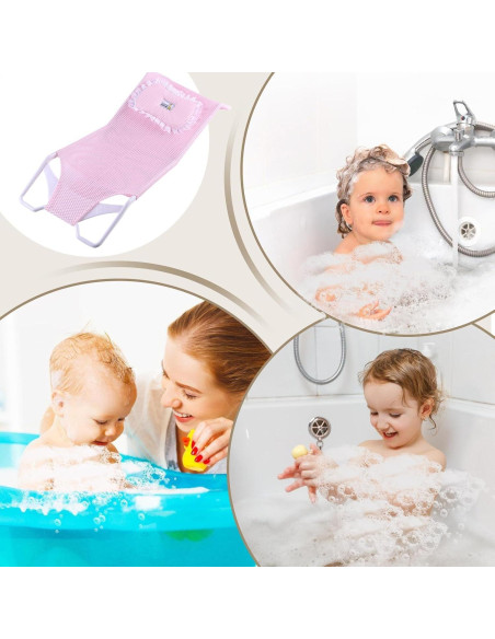 Soporte de Baño para Bebé Acolchado JHIRAOQ Rosa 0-6 Meses