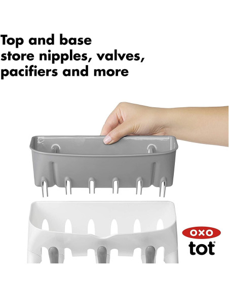 Juego de Cepillo y Soporte para Secado OXO Tot - Botellas Bebé