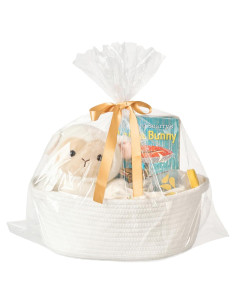 Cesta de Regalo Tejida Kodomoore Blanca 30.5x20.3x12.7cm