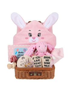 Set de Regalo para Bebés Zooawa con Conejito Rosa y Accesorios
