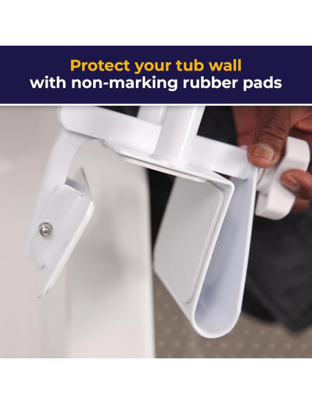 Barra de Agarre Ajustable Drive Medical para Bañera Blanca