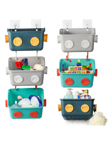 Organizador de Juguetes de Baño Noamus - 6 Cestas Coloridas