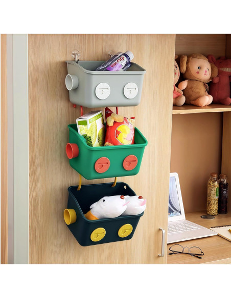 Organizador de Juguetes de Baño Noamus - 6 Cestas Coloridas