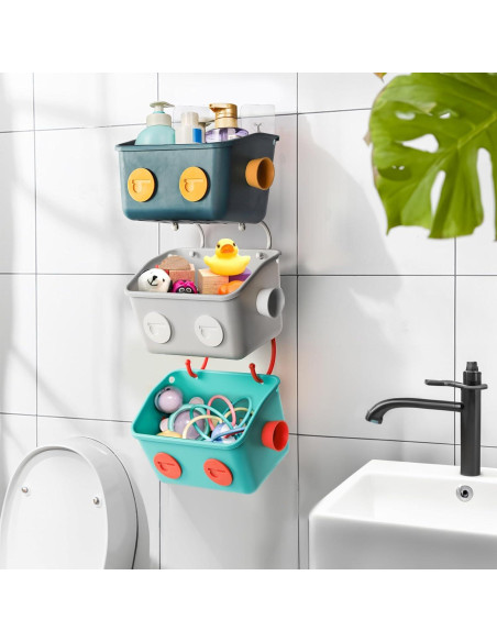 Organizador de Juguetes de Baño Noamus - 6 Cestas Coloridas