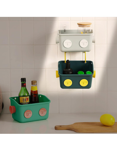 Organizador de Juguetes de Baño Noamus - 6 Cestas Coloridas